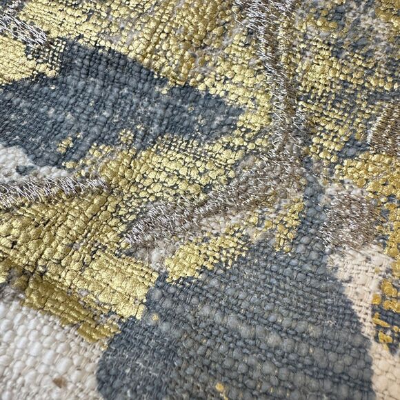 Pottery Barn x Villa Blaise Luciana Pillow Cover in Rain Blue Gold Metallic NEW - Picture 9 of 11